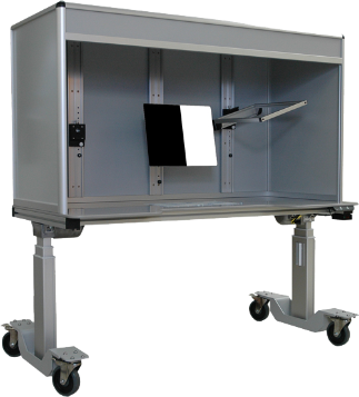 ErgoVu-60 Manual motorized inspection booth for biomedical, pharmaceutical, aerospace, and small parts