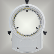 Slimline 40 LED Microscope Ring Illuminator. Compact polymer case with integrated electronics. Fits I.D = 2.63" (66mm) lenses